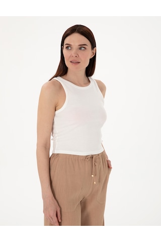 Pierre Cardin Kadın Beyaz Bluz Örme 50305750-vr013 Beyaz