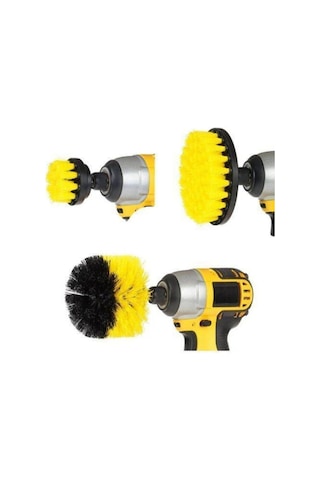 İsgstore Matkap Ucuna Takılan Temizlik Fırça Seti Fırça Başlık 3 Parça