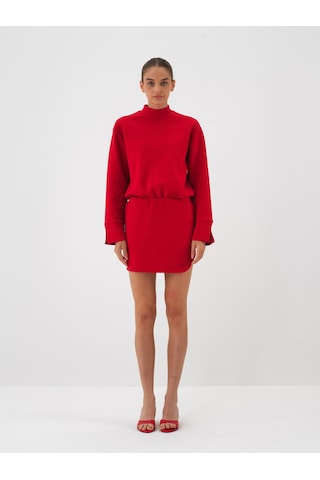 Xint Kırmızı Oversize Pamuklu Elbise 286228
