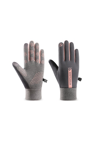 Sımıcg Kışlık Kadın Termal Eldiven - Gri