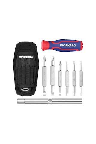 Workpro Wp221306 15-ın-1 Çok Fonksiyonlu Değişken Uçlu Profesyonel Tornavida Seti + Bel Askı Kılıfı Fr Wp221306
