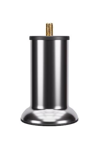Baza Ayağı 10 Cm 3/8 Vidalı Tekli Metal Krom Yatak Mobilya Ayağı Kalın Vida Krom 3/8 10 Cm