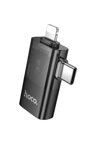 Hoco. Ua36e 2in1 Tak Çalıştır Lightning Ve Type-c To Usb 3.0 Dönüştürücü - Siyah