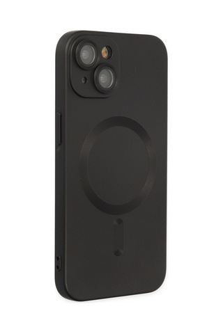 Apple iPhone Uyumlu- 14 Plus Kılıf Moshi Lens Magneticsafe Silikon - Siyah