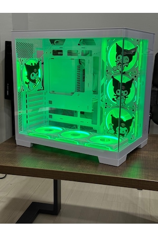 Gametech Kuromi Karakterli 7 Argb Fanlı Akvaryum Kasa Beyaz