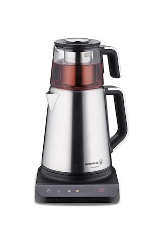 Korkmaz Prosense Elektrikli Çaydanlık Inox Cam Demlik A852-01