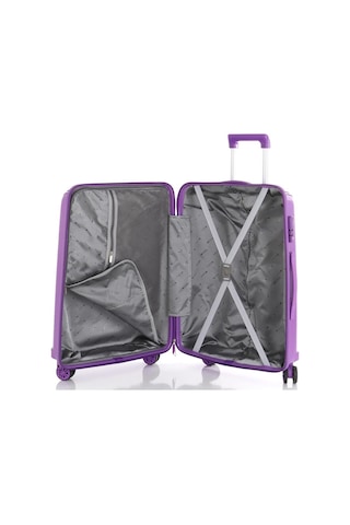 Mçs 3lü Set Kırılmaz Silikon Seyahat Valizi Bavulu V305 Mor