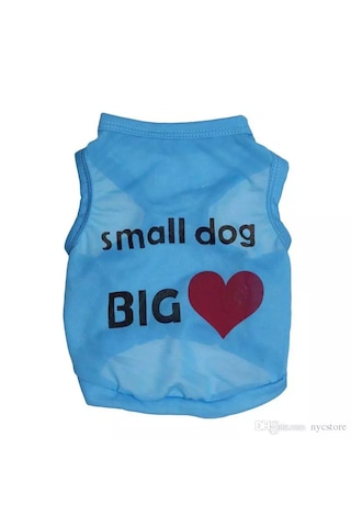 Köpek İçin Mavi Small Dog Big Love Pet Kıyafet Sweat Tshirt
