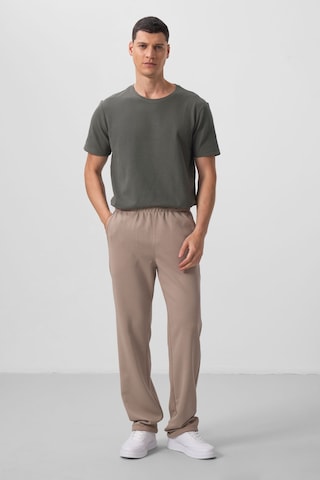 Tommylife Koyu Bej Yüzeyi Dokulu Rahat Form Palazzo Erkek Pantolon - 82164 KOYU BEJ Koyu Bej