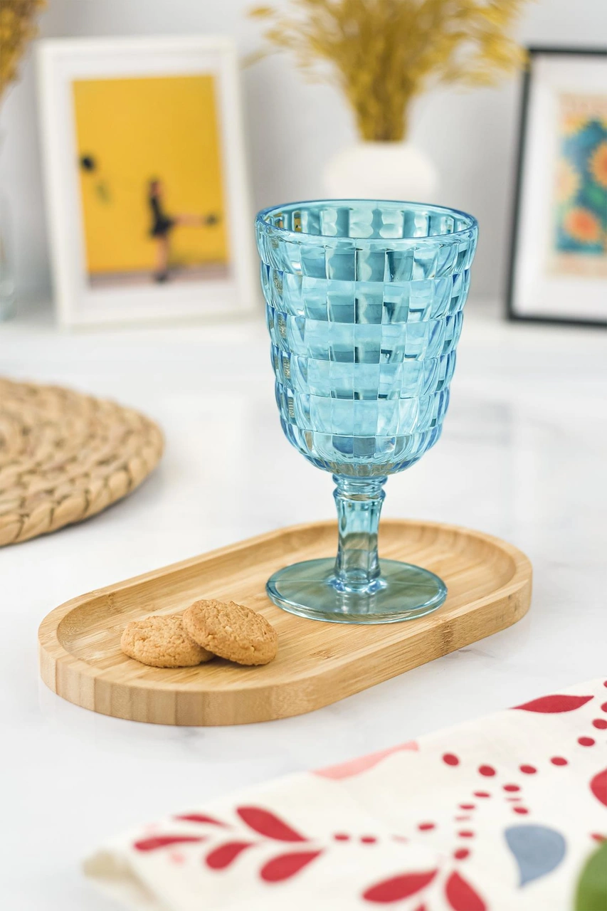 Allegra Aquamarin Kadeh Bardak - 450 Ml Tekli Akrilik Malzeme - Cam Değildir Kırılmaya Dayanıklı Çr