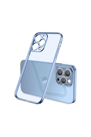Apple Uyumlu iPhone 13 Pro Max Kılıf Zore Mat Gbox Kapak Mavi