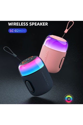 Hopestar SC-02MİNİ 10W RGB Işıklı 5.3 Bluetooth Taşınabilir Kablosuz Hoparlör