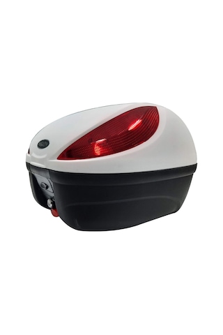 Motosiklet Arka Çantası Beyaz 35 Litre Full Motor Çanta Sl-35