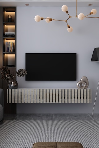 180dhdtda6btg Aden Duvara Monte Pleksi Desenli Tv Sehpası Beyaz-traverten-gümüş