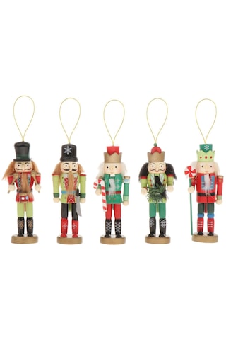 Homyl 5 Adet Geleneksel Fındıkkıran Asker Oyuncak Süs Renkli