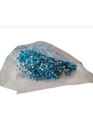Şoklanmış Kurutulmuş Cipso Çiçeği 1 Demet 50-60gr - 35-45cm Mavi