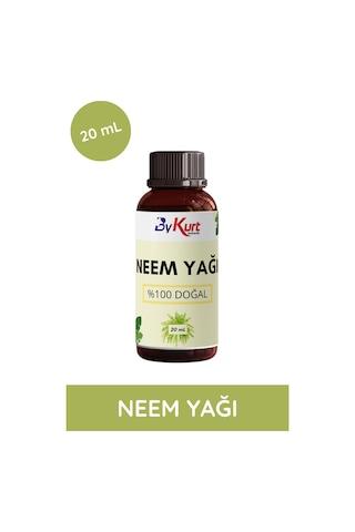 Bykurt %100 Saf Neem Yağı 20ml Doğal Böcek Kovucu Soğuk Sıkım Tesbih Ağacı Yağı 20 ML