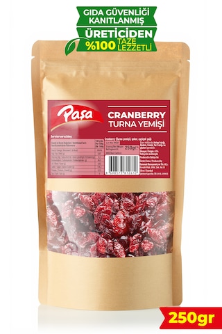 Kurutulmuş Turna Yemişi Cranberry 250 Gr 240 G