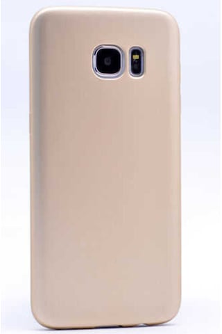 Samsung Galaxy Uyumlu S7 Edge Kılıf Zore Premier Silikon Kapak Gold