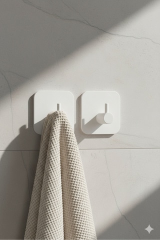 2 Li Askılık Kapı Arkası, Duvara Monte, Dayanıklı Malzeme, Siyah 52 Siyah