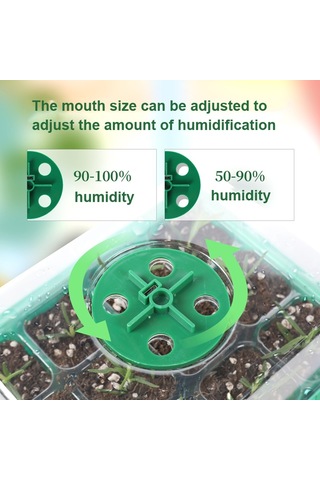 Sones 5 Set Bitki Tohumu Başlangıç Tepsisi Seti, Büyüme Işığıyla Fide Tepsisi Başlatıcısı Yeşil