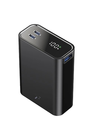Büro Ev Ofis Cihazları İçin Siyah 3w-20w 20.000mah Göstergeli Typec Kablosuz Pd Şarjlı Powerbank