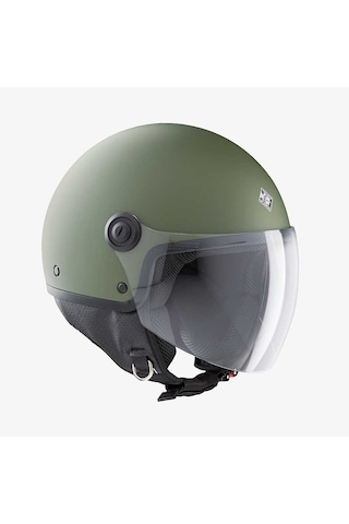 Tucano Urbano El Jettın 6.0 Yarım Kask Mat Haki Yeşil Çok Renkli