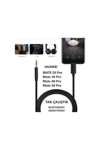 Huawei Mate 20 Pro Mate 30 40 50 Pro Aux Kablo Type C Aux Kablo Dac Çipli Örgü Tak Çalıştır