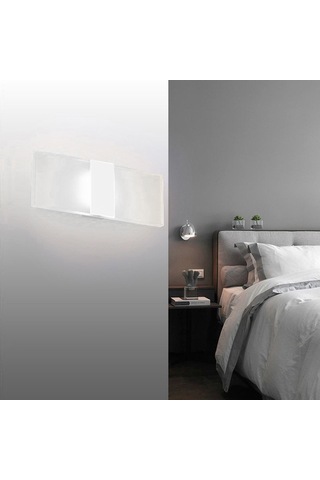 Hangfox Led Duvar Lambası 6w 6500k Beyaz Işık, Modern İç Mekan Koridor Yatak Odası Salon Dekorasyonu, Demir+akrilik, 29x11cm Beyaz Kutulu Dik Açı Diğer