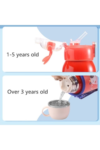 Dinosaurs Çocuklar Için Paslanmaz Çelik Termos Altın