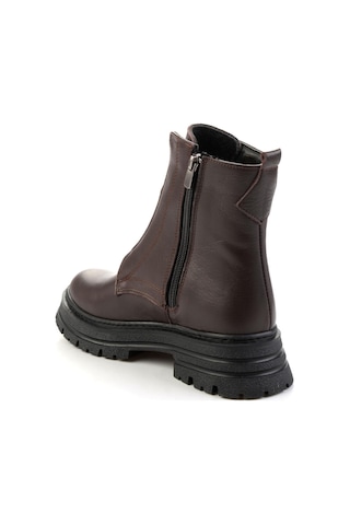 Bambi Kahve Hakiki Deri Kadın Bot & Bootie K02286089903 Kahve