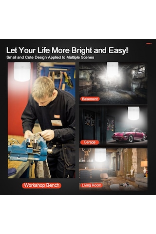 Springsun "yüksek Parlaklıklı 50w Led Ampul, 6500k Soğuk Beyaz Işık, E26/e27 Duy, Geniş Aydınlatma Alanı"