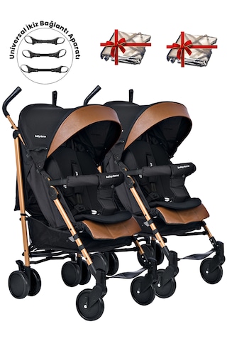 Baby Home 107 Ayrılıp Birleşebilen Baston İkiz Bebek Arabası