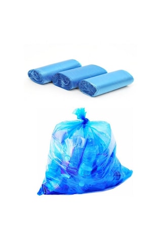 Çöp Torbası Battal Boy 10'lu X 5 Rulo Mavi Çöp Poşeti 75x90 Cm