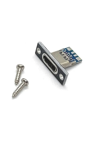 Usb 3.1 Type C Panel Montaj Dişi Soket 4 Pin Smd Lehimlenebilir Padler Konnektör Telefon Şarj