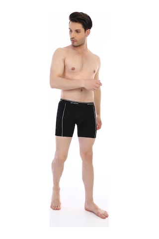 Çift Kaplan 855 Uzun Erkek Boxer Siyah