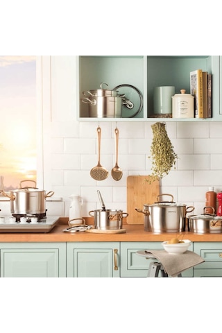 A1148 Proline 8 Parça Gold Tencere Seti