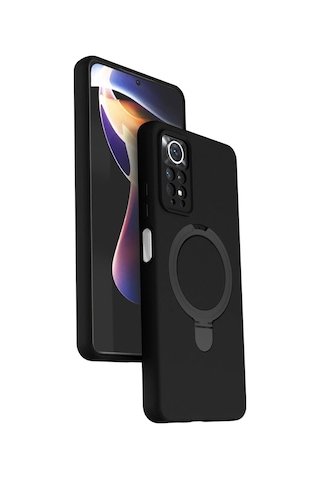 Newface - 254 - Xiaomi Redmi Note 12 Pro 4g Regal Magsafe Standlı Kapak - Csmo-tex - - Siyah Diğer