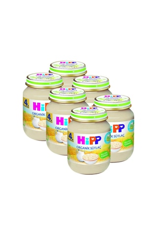Hipp Organik Sütlaç 4+ Ay Kavanoz Mama 6 x 125 G