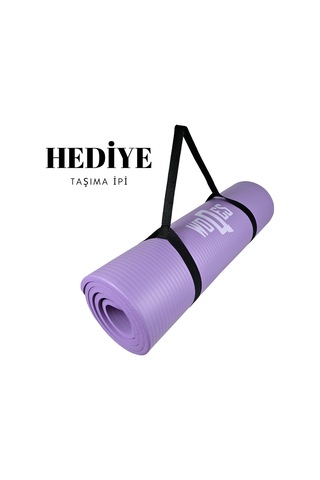 Woqes Konforlu Ve Kaymaz Nbr Yoga Matı 10 Mm Kalınlık Ekstra Destekli Ve Dayanıklı Tasarım Mor