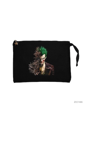 Zepplin Giyim Jokr Face Bats Siyah Clutch Astarlı Cüzdan / El Çantası