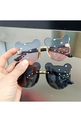 Trendooze Sevimli Parti Mor Moda Karikatür Kafa Için Hediye Günü Güneş Güneş Gözlüğü Gözlüğü Doğum Çocuklar Çocuk Bebek Ayı Uy Mor