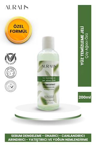 Auralis Çay Ağacı Özlü Yüz Temizleme Jeli Arındırıcı Ve Dengeleyici 200 Ml