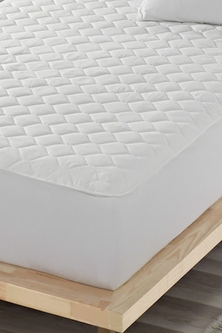 Ely Parker 60x120 Alez Kapitoneli Fitted Mikro Yanı Çarşaflı Beşik Bebek Yatağı Bebek Alezi Su Yatak Koruyucu ELYPRKR00613 Beyaz