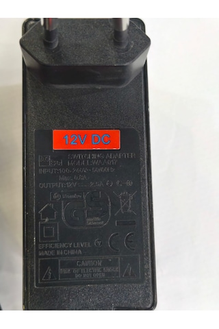 Kyoto 12v 2.5a Switch Mode Adaptör 30w Regüleli Kamera Modem Led Güç Kaynağı 5.5 X 2.1mm Power Jak