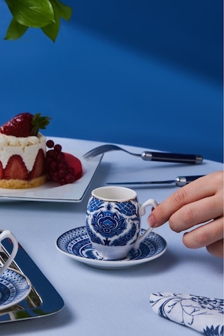 Karaca Mercan 6 Kişilik Kahve Fincan Takımı 90 Ml