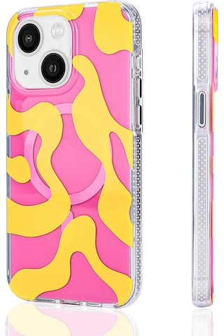 Apple Uyumlu iPhone 15 Pro Max Kılıf M-safe Şarj Özellikli Zore Stilo Kapak Sarı