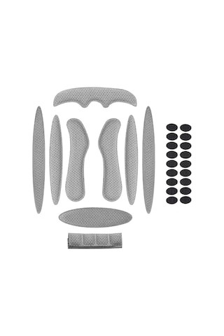 Geeroyoo Kask İç Fırçasını Tam Seti: Sponge Malzeme, Jip Ve Bisiklet Kaskları İçin Evrensel, Gri Renk, Makyajlı Çene Yastığı Ve Tutucuları Dahil Gri