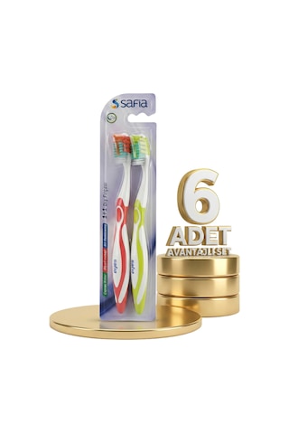 Safia 1+1 Yetişkin Diş Fırçası X6