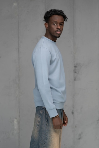 Fbı Slimfit Modal Kumaş Baharlık Sıfır Yaka Likralı Sweatshirt Mavi